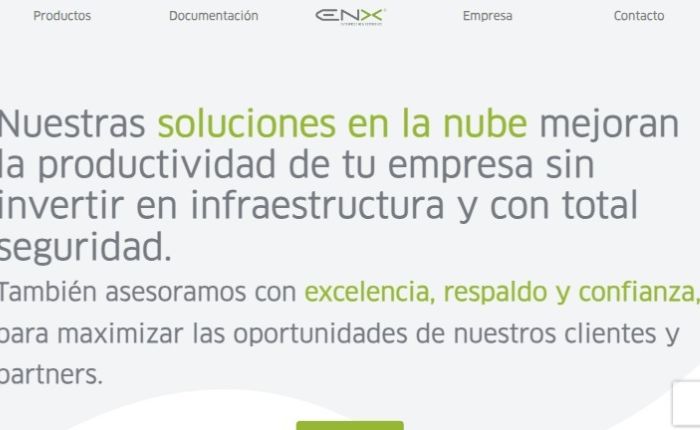 imagen del website de Grupo Enx